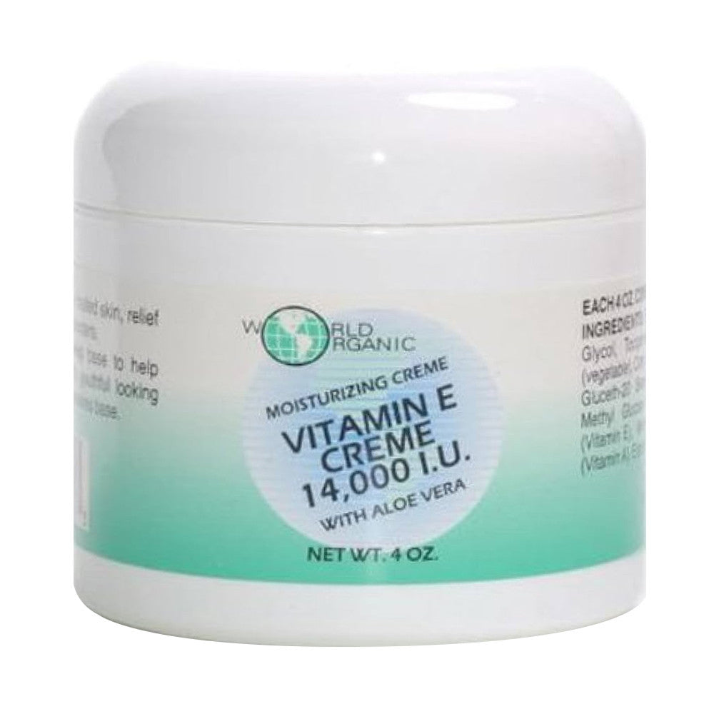 World Organic Vitamin E Cream 14000 IU, 4 Oz